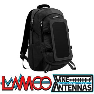 Vine Antennas RST-BKPK-BLACK | Solar Panel Backpack