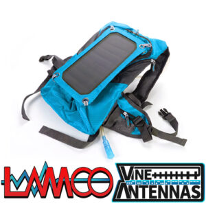 Vine Antennas RST-BKPK-BLUE | Solar Panel Backpack